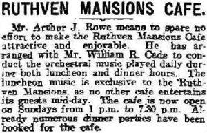 Ruthven Mansions Cafe Tea-Party